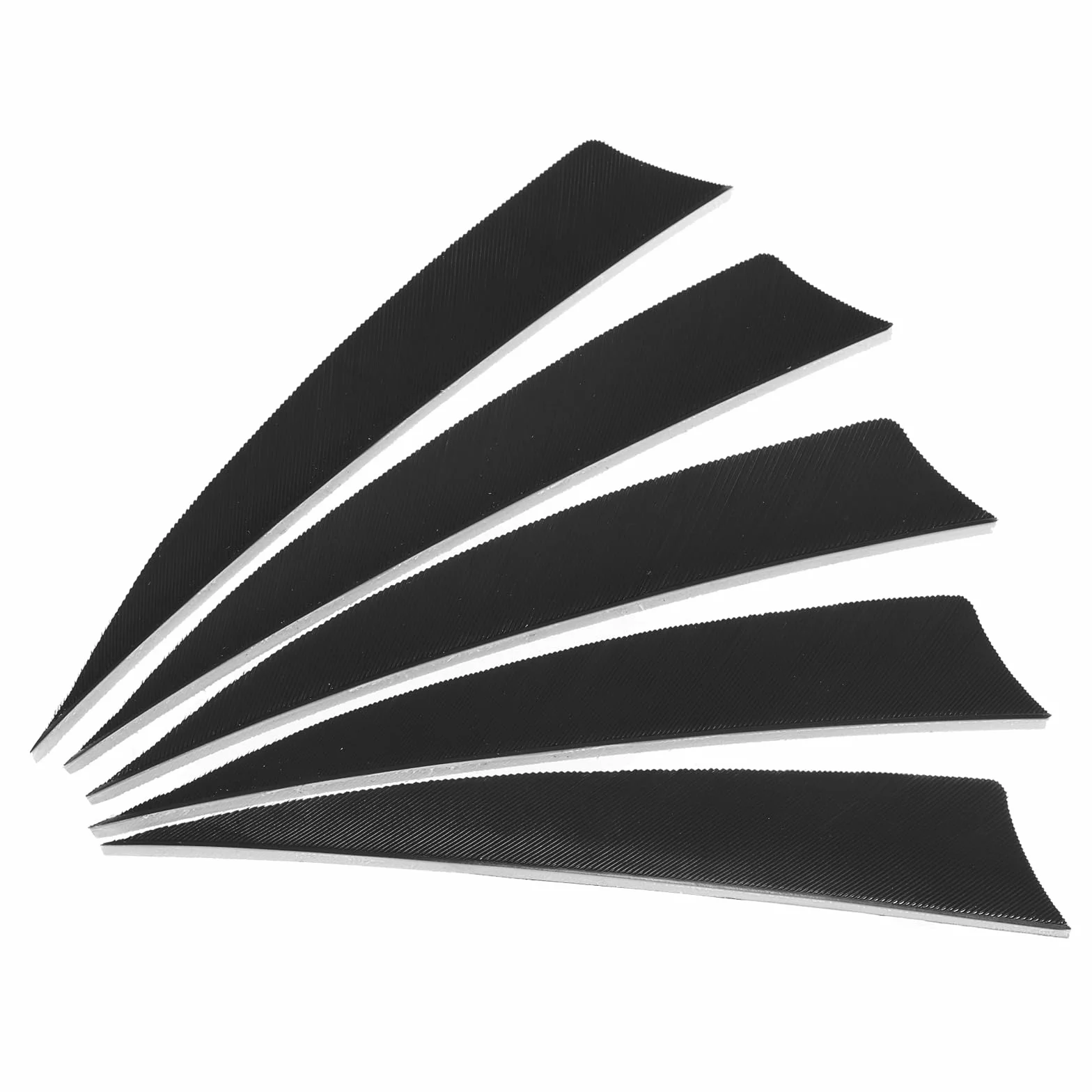 PATIKIL 50 Pcs 4 Pouces Plumes de Flèche Dinde Aile Droite Empennage Noir pour Tir sur Cible DIY