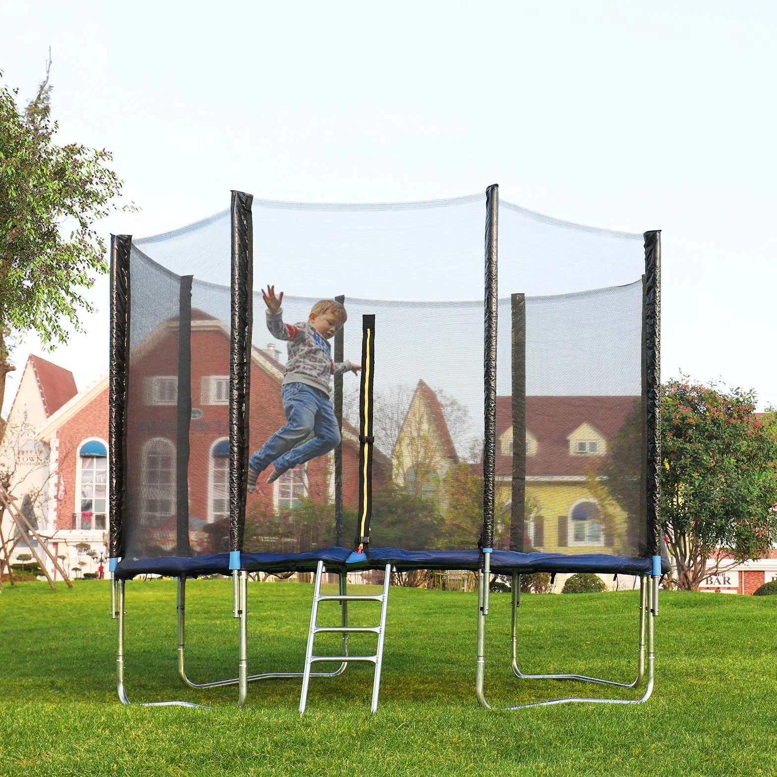 SONGMICS Filet de Remplacement pour Trampoline Rond Ø 244 305 366 cm, Filet de Sécurité
