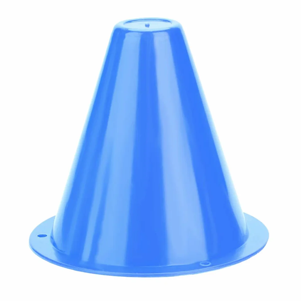 Keenso Ensemble de Cônes de Marqueurs de Football, 10pcs Plots de Marquage pour Entraînement en Plastique (Bleu)