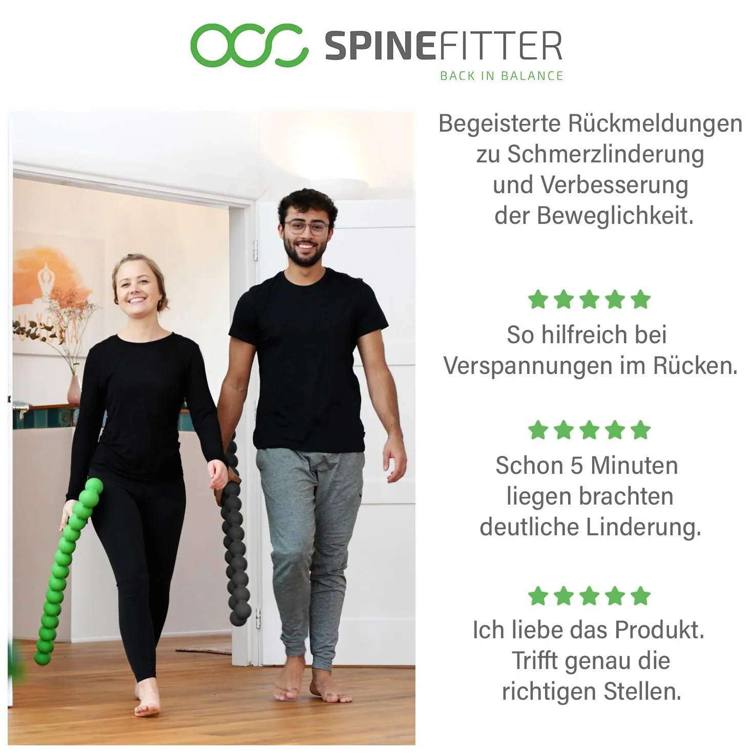 Sissel Spinefit Appareil de massage dos bleu soulager tensions blocages Pilates Yoga colonne vertébrale maison