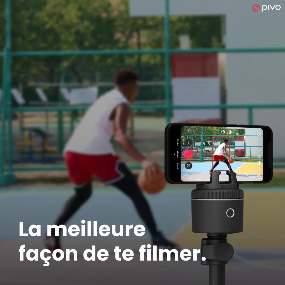 Pivo Équestre Pod Support de Téléphone Intelligent, Suivi Automatique des Chevaux, 6 Vitesses, Rotation 360°, Télécommande (Noir)