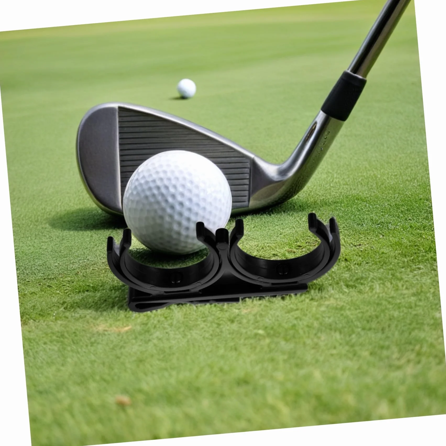 Porte-balles de Golf Rotatif Pliable en Plastique Noir Lot de 5 Clips Doubles