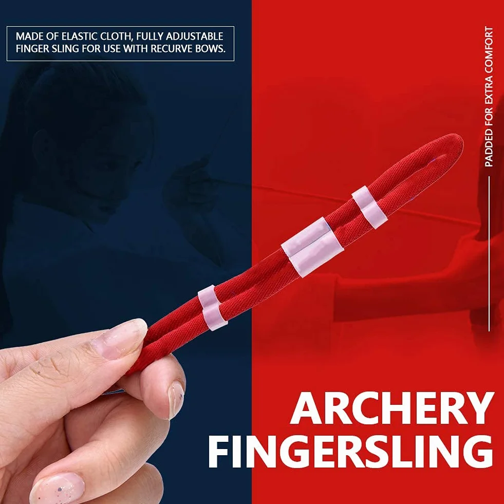 Alomejor Archery Finger Sling élastique réglable pour Arc recourbé