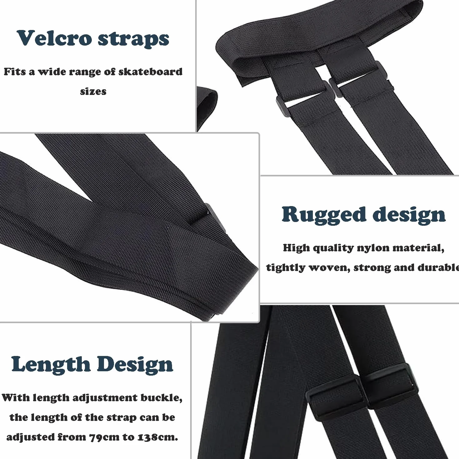 Sangle de Transport pour Épaule de Skateboard, Sac à Dos pour Longboard, Snowboard