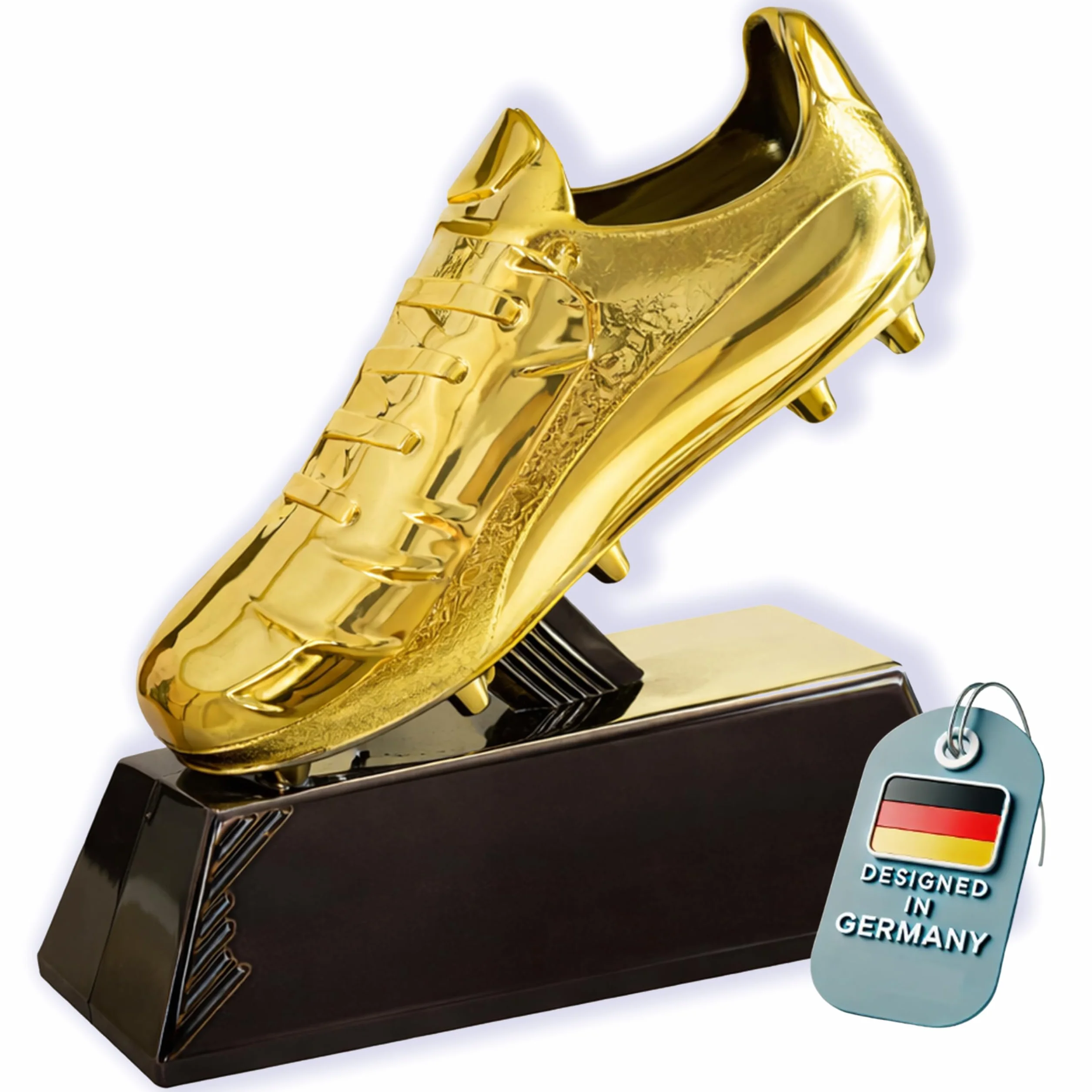 Larius Trophée de football dorée 13,5 cm 212 g avec gravure en option Coupe gagnante pour tournois MVP Goalkeeper King S2