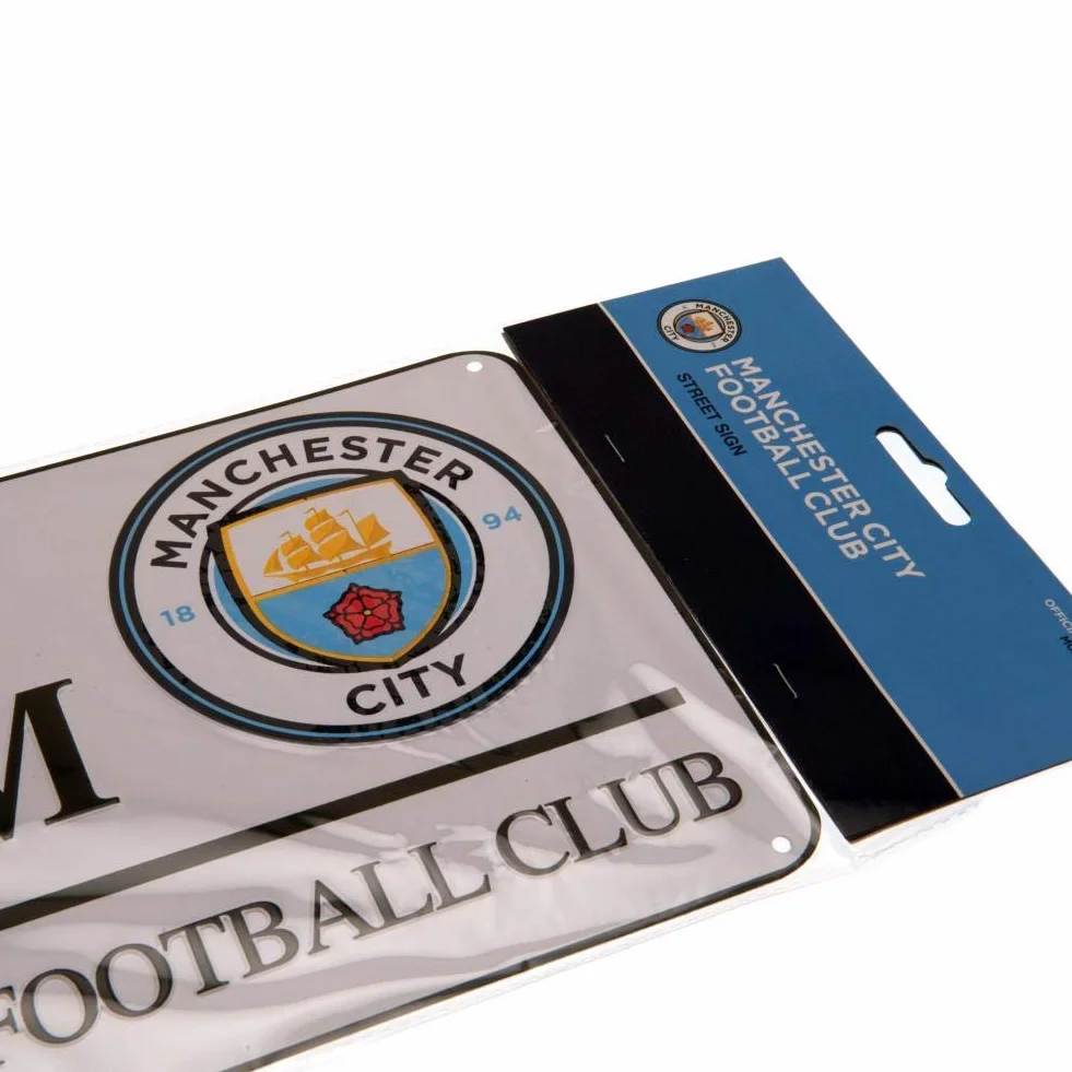 MANCHESTER CITY Plaque de Rue Officielle Multicolore
