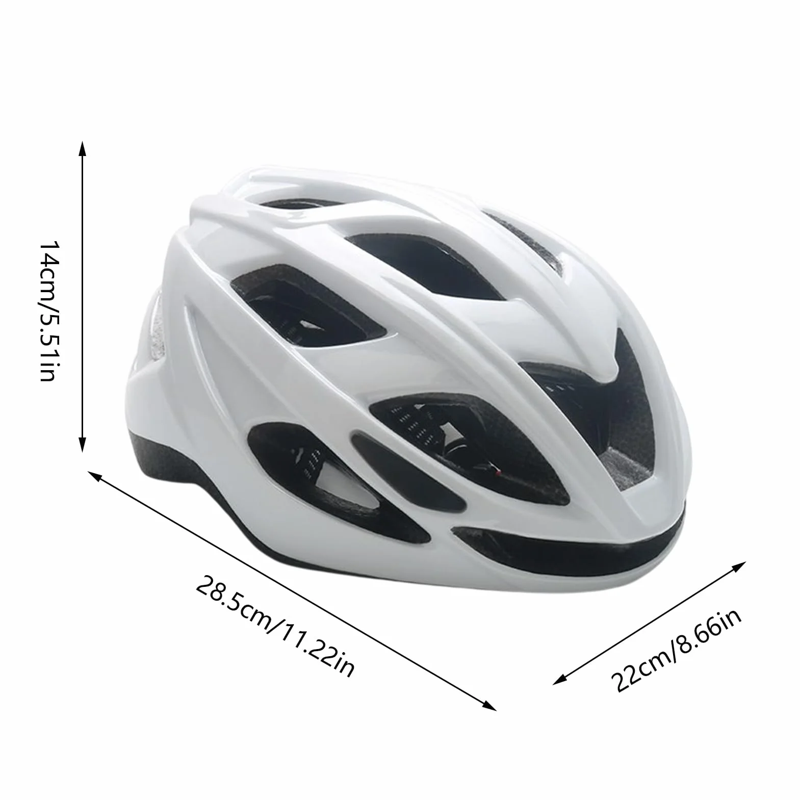 Casque De Cyclisme Léger Multisport Homme Femme Absorption Chocs Ventilation Taille Réglable 57-62cm Polycarbonate