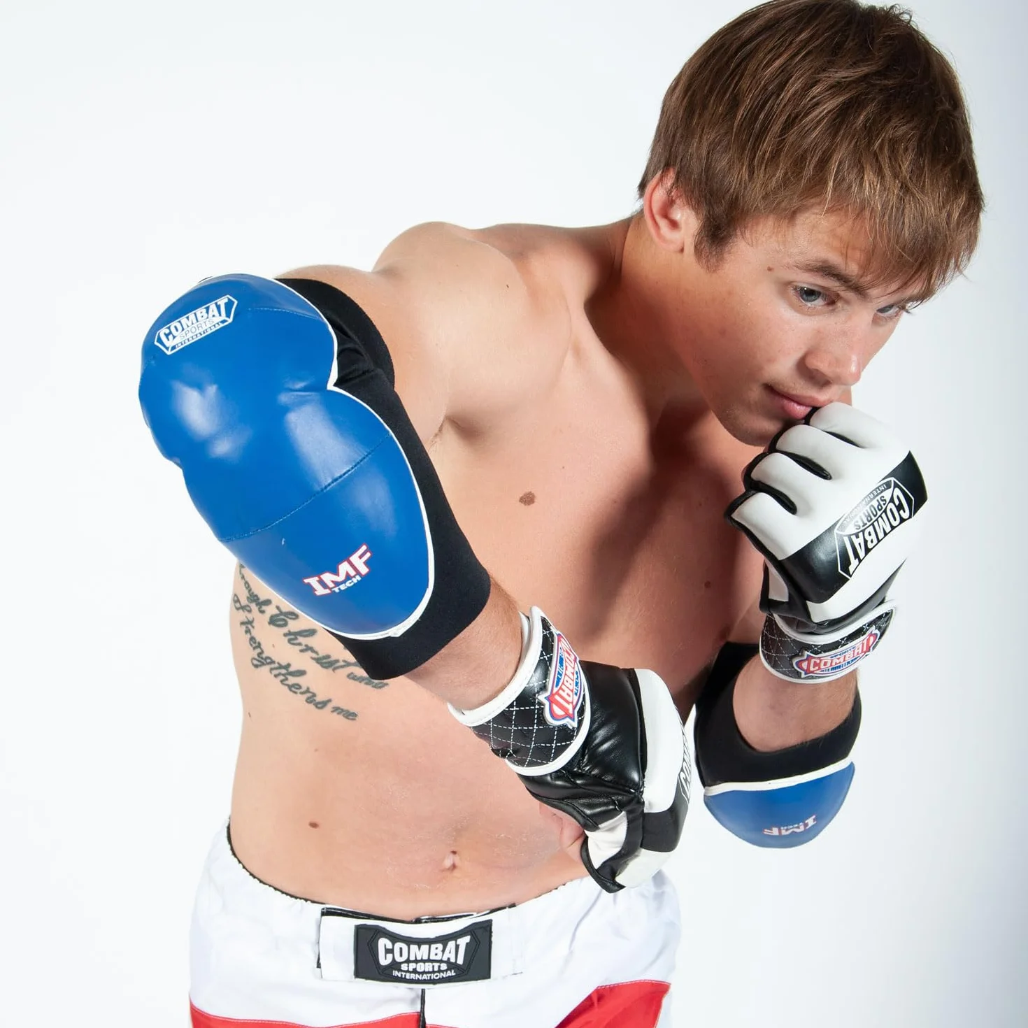 Combat Sports MMA Imf Tech Coudières Bleu Noir Taille L