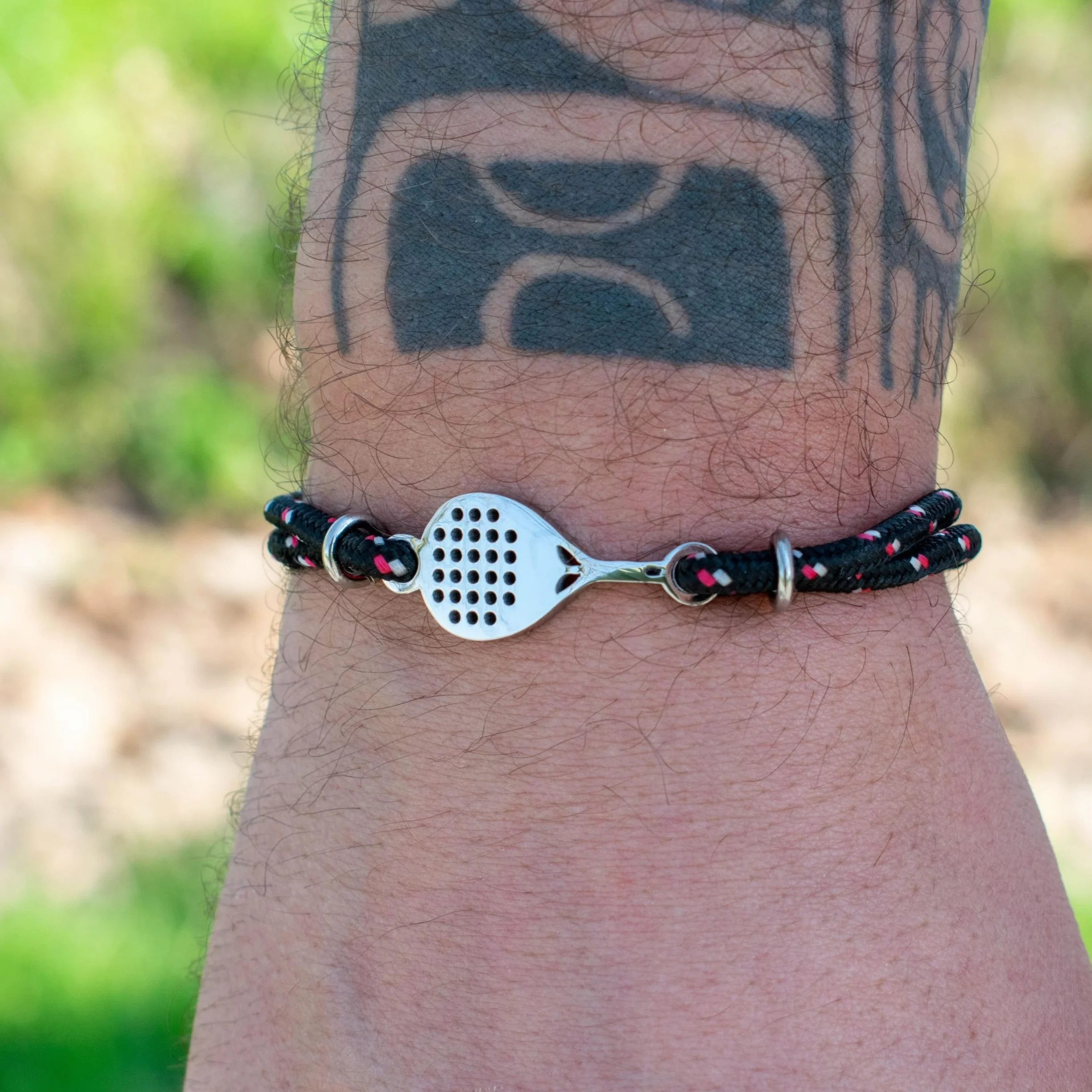 Bracelet Padel réglable acier inoxydable cordon bijoux raquette sport homme femme silvergrip