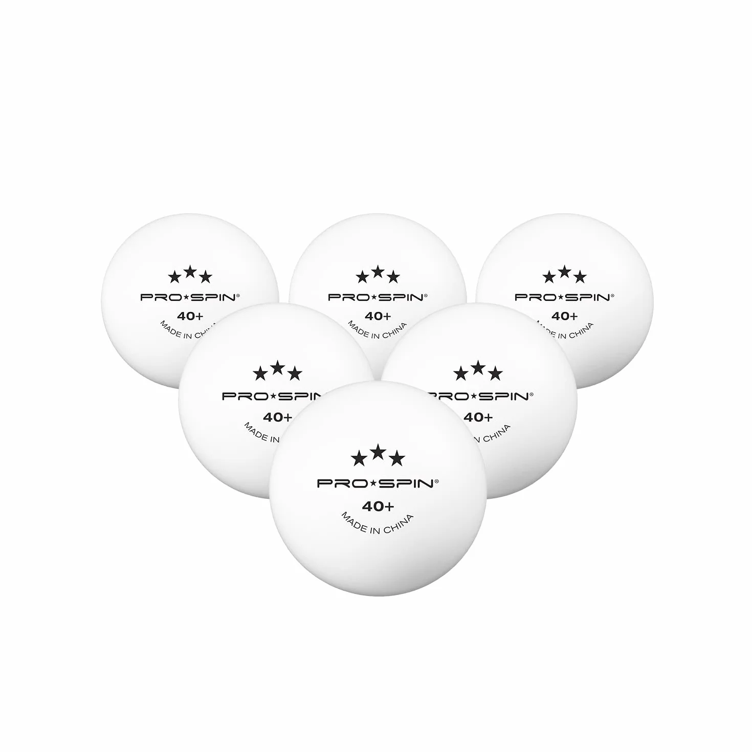 PRO-SPIN Balles de Ping-Pong 3 étoiles ITTF ABS 40+ pour Tennis de Table Professionnel