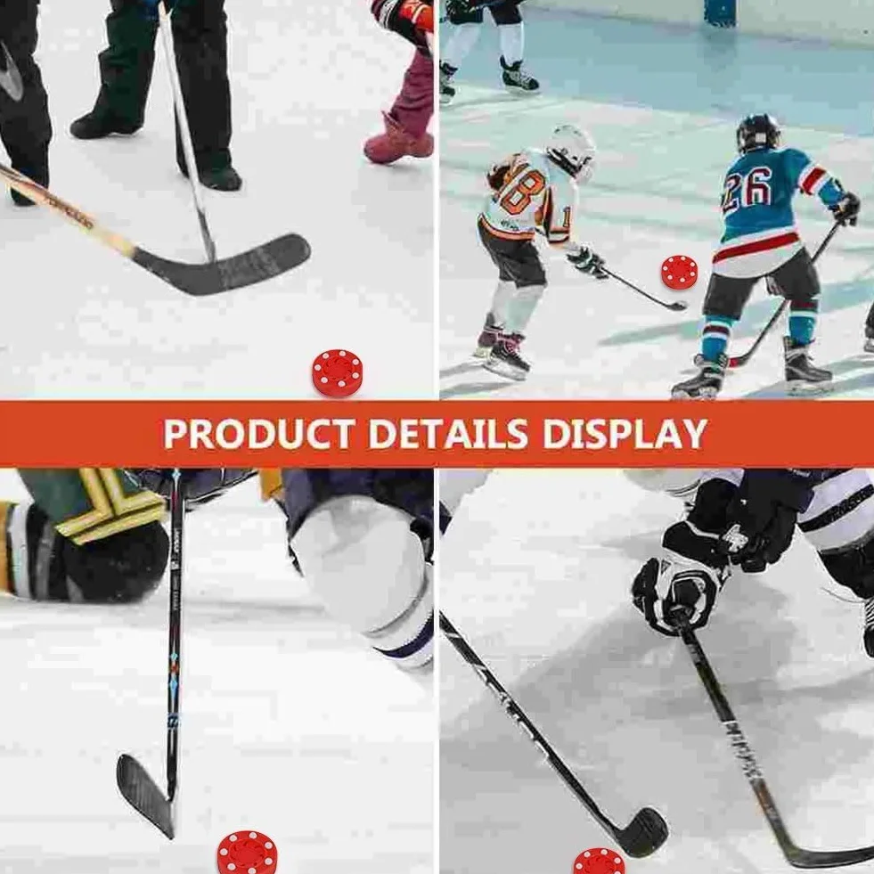 Palet de Hockey sur Route pour Entraînement, Roller Hockey Jeu d'Entraînement, Intérieur Extérieur Rouge