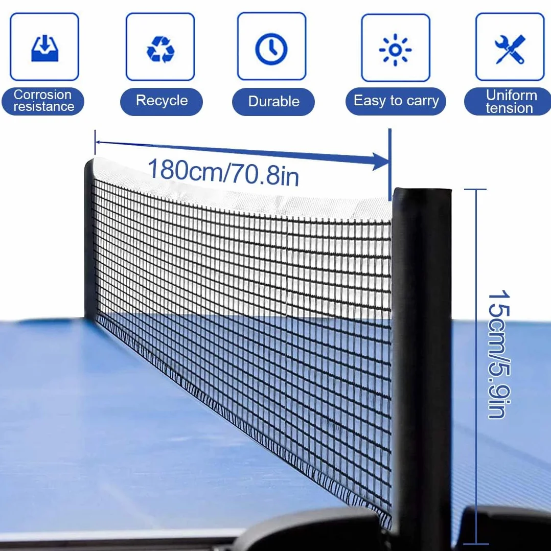 Filet de Ping-Pong Professionnel Portable en Polyester pour Tennis de Table
