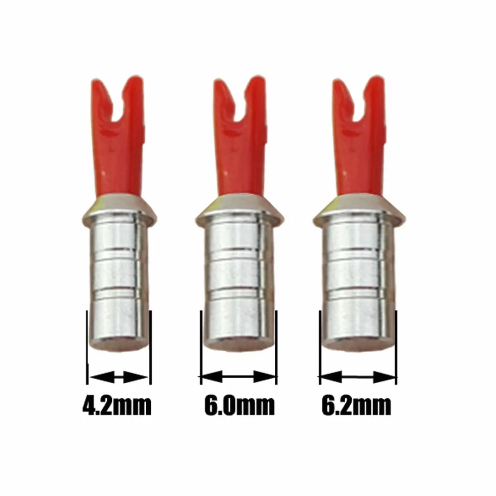 Encoches de Flèche Tir à l'Arc Aluminium ID 4,2mm/6,0mm/6,2mm Paquet de 50