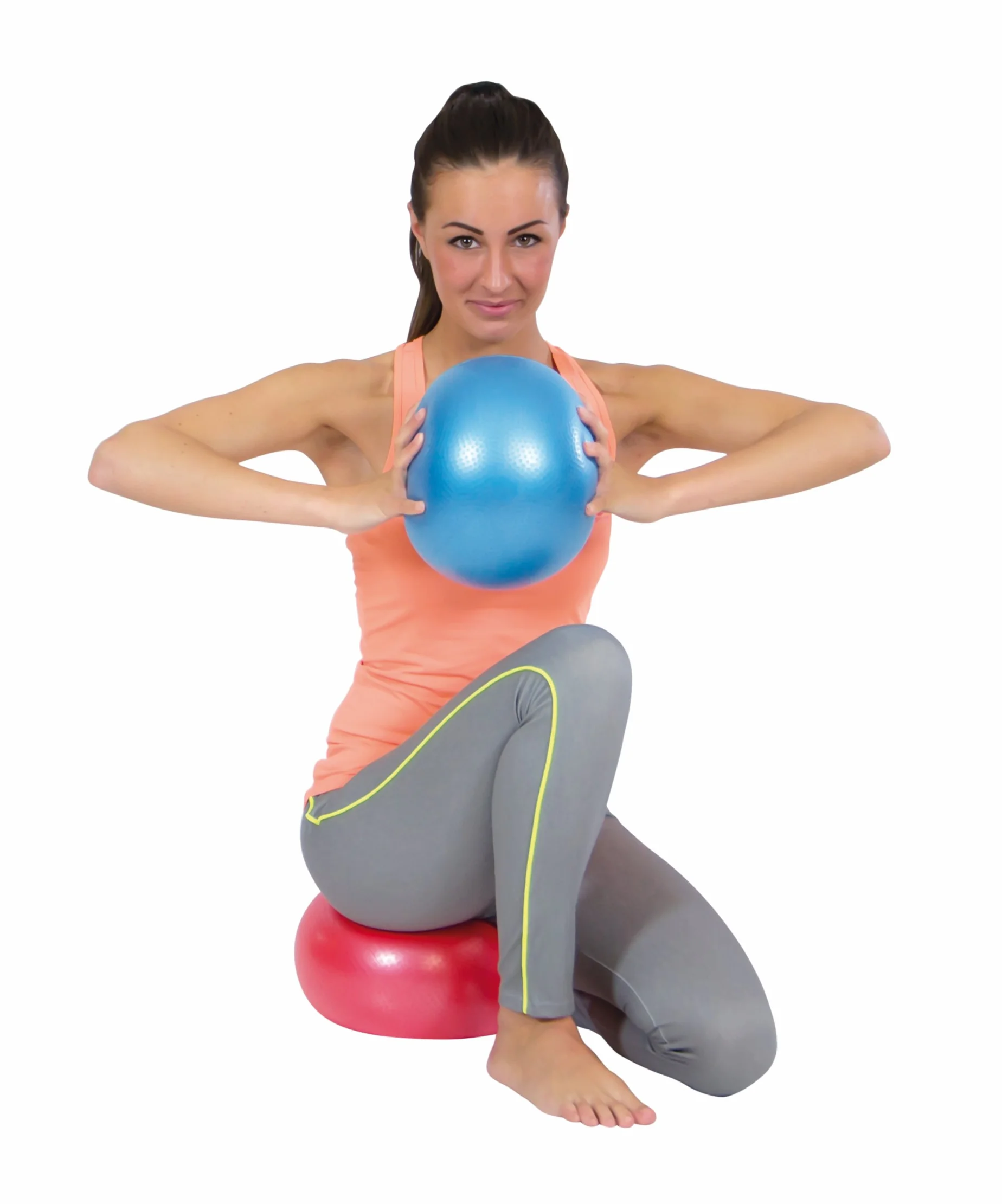 GYMNIC Over Ball Softgym Balle Gonflable 23 cm Rouge pour Enfants 3 Ans Motricité Coordination
