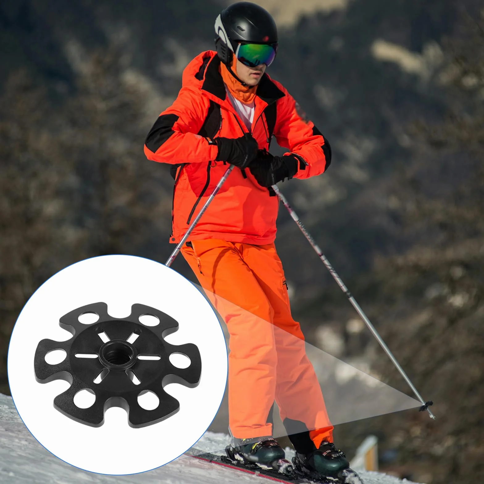Paniers à Neige pour Bâtons de Randonnée 8pcs Noir Classique Sports d'hiver