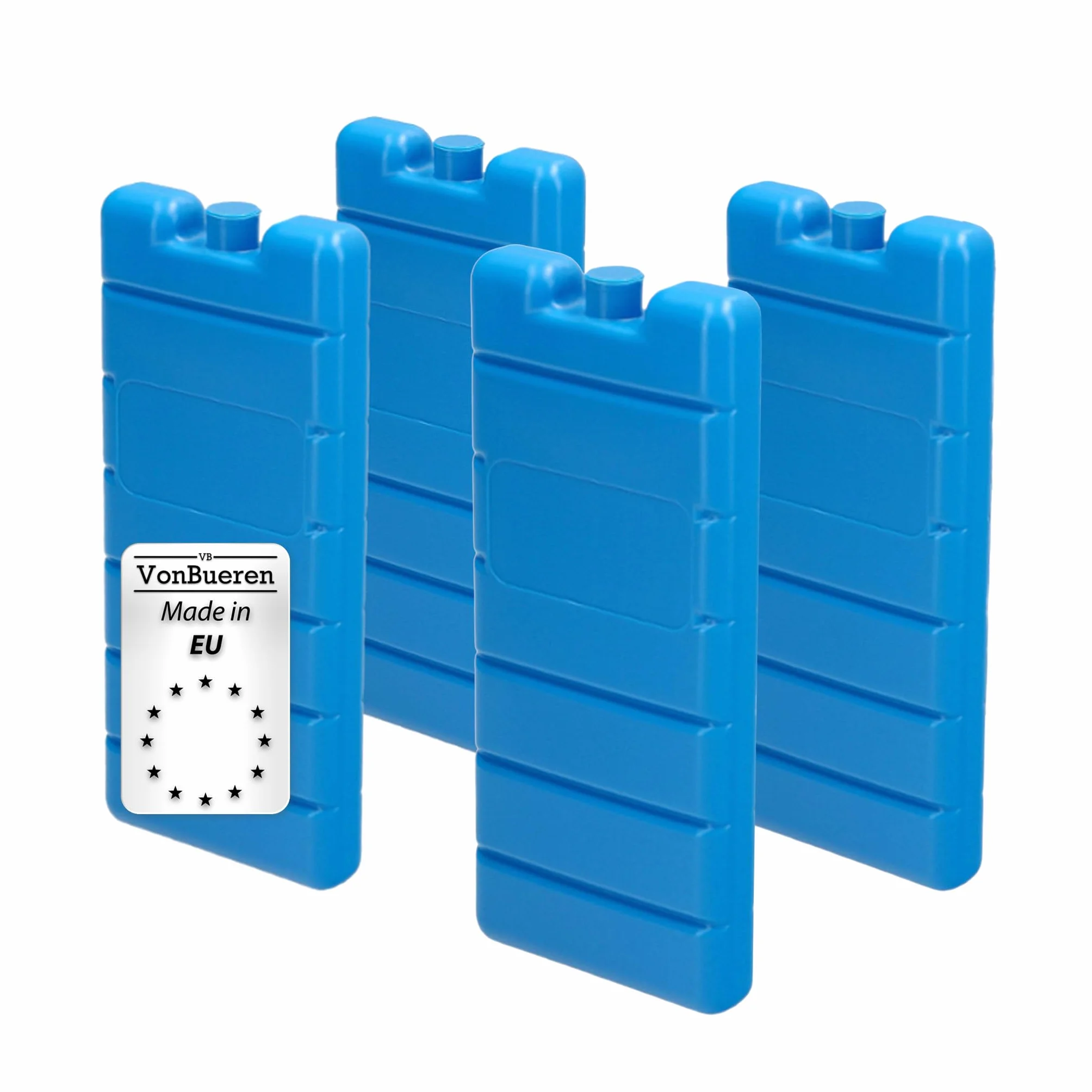 VonBueren Pain de Glace pour Sac Isotherme Lot de 4 7.5 x 16.5 x 2 cm Plastique
