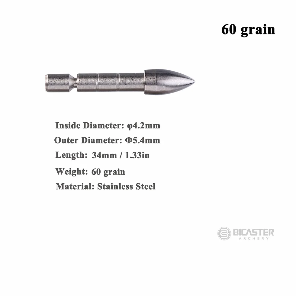 BICASTER Pointes de flèches à Coller ID 4,2 mm 24 pièces