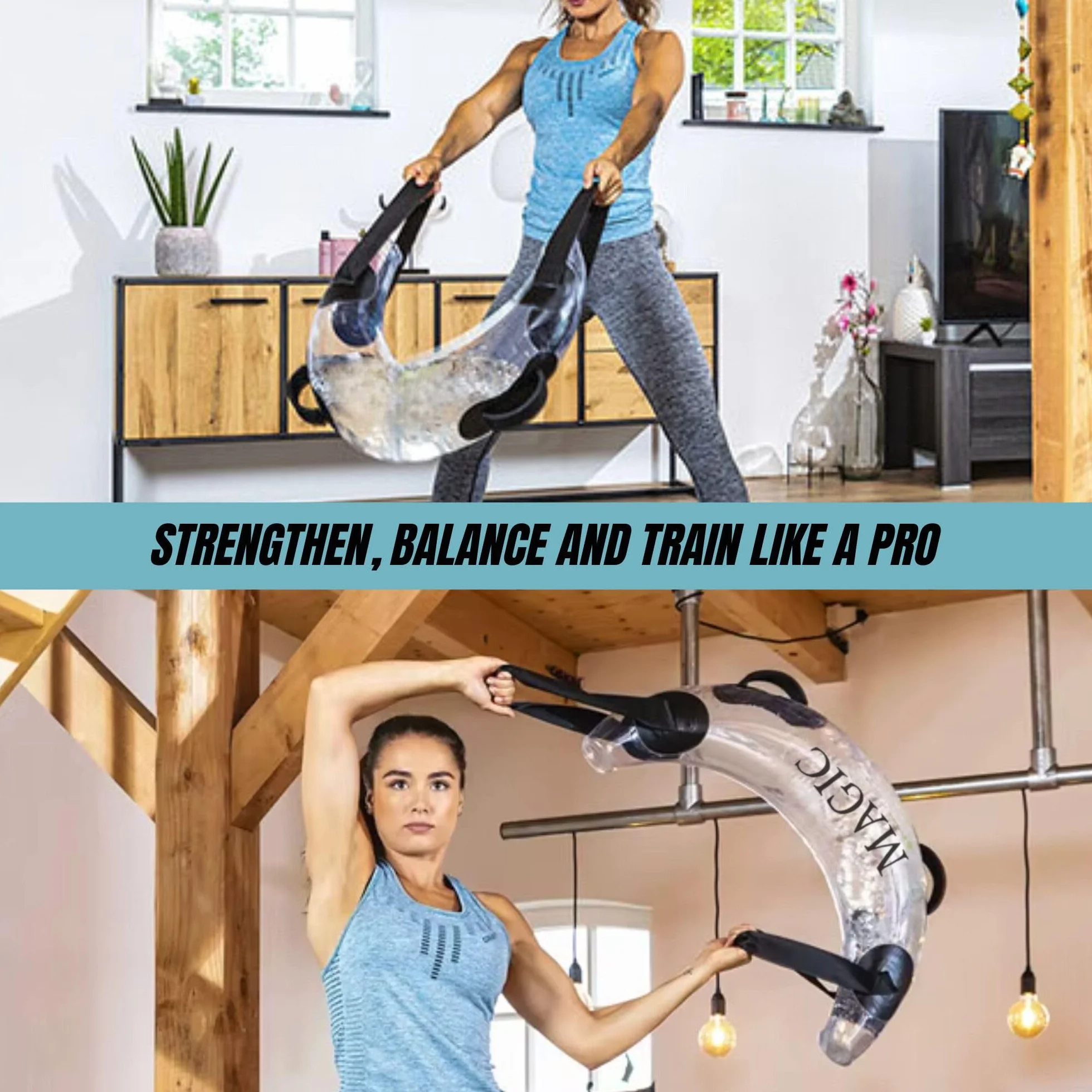 Sac d'Eau de Fitness Réglable 5-20 kg Portable pour Entraînement Force