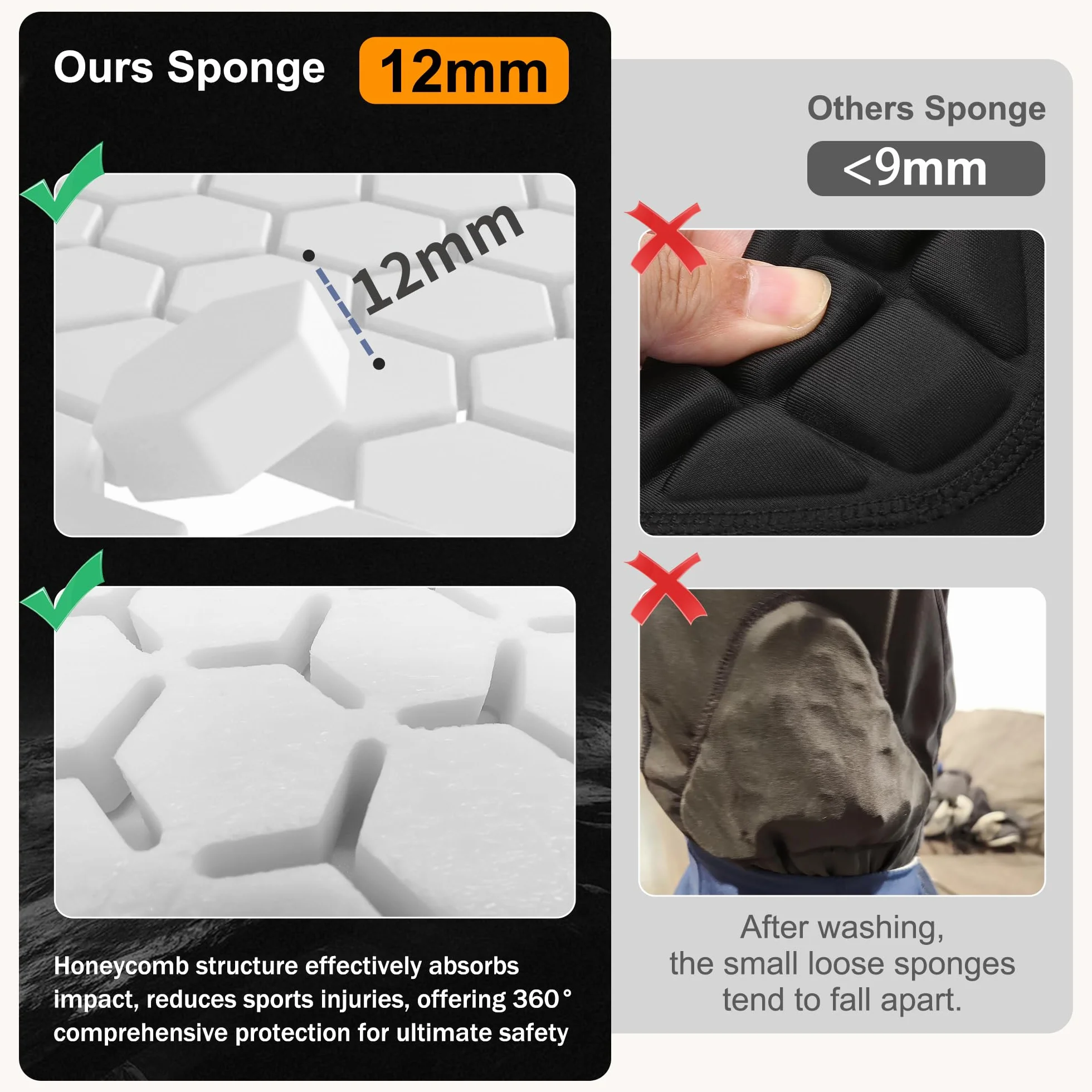 Lot de 2 coudières en nid d'abeille résistant aux chocs protection compression baseball football volley-ball cyclisme basket-ball taille M