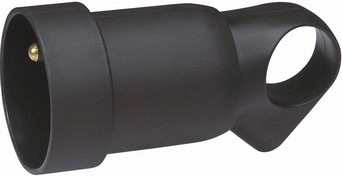 Legrand Fiche Mâle 16A Noir avec Terre Annela et Serre-Câble