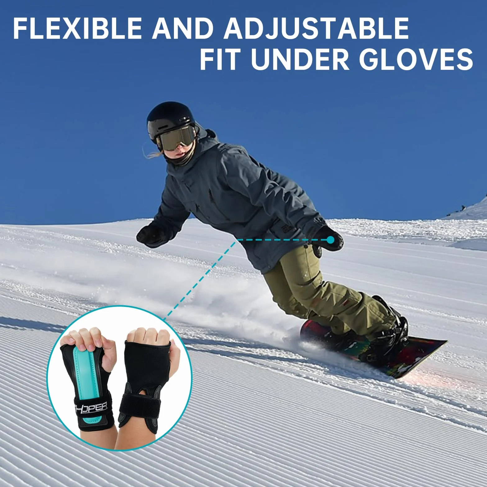 Protège-Poignets de Sport pour Snowboard, Ski, Skateboard, Roller (1 Paire)