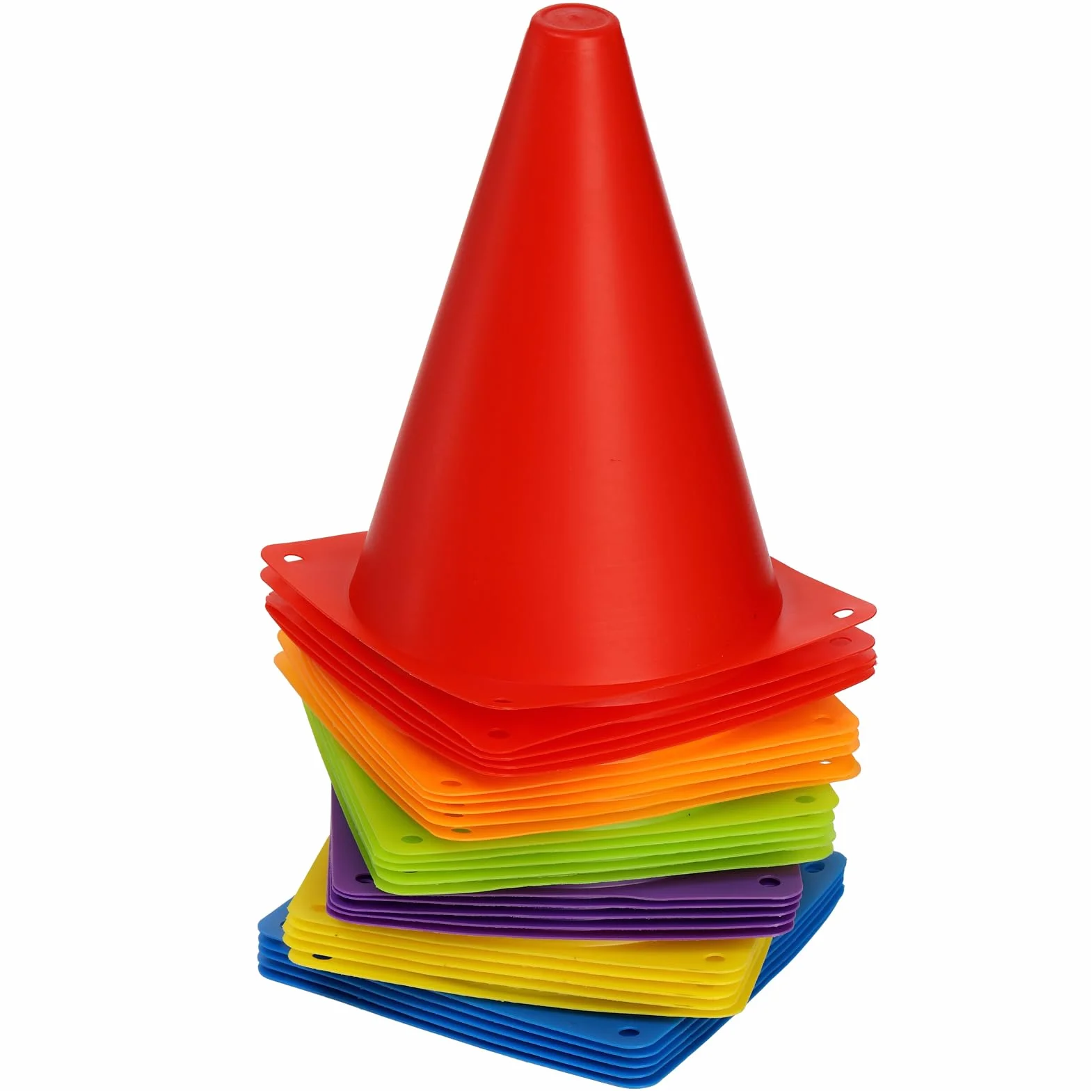 Tebery Faswin 30 Pièces Cônes de Signalisation en Plastique pour Sport Extérieur