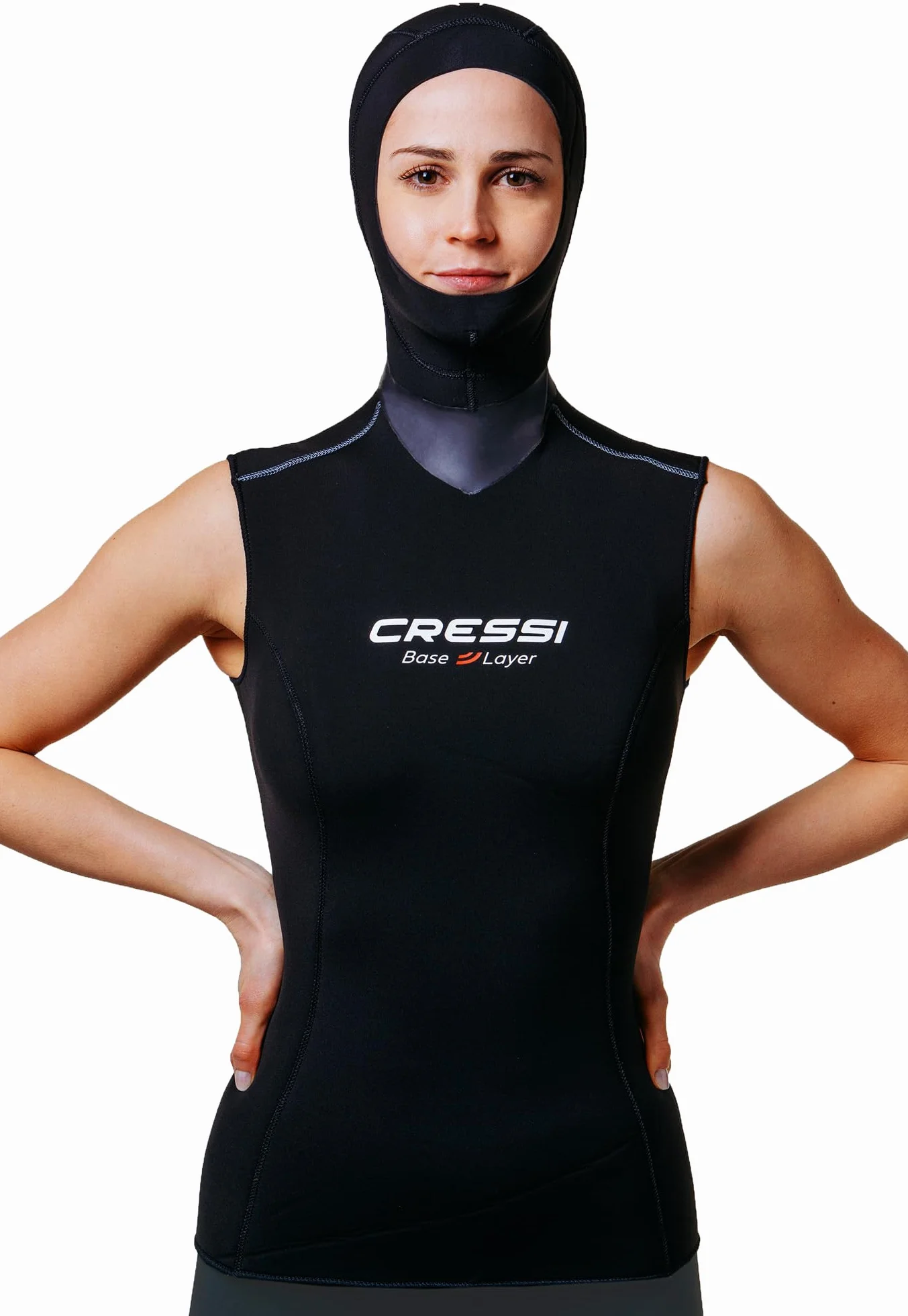 Cressi Base Layer Hood Vest Lady 2.5/5 mm sous-Combinaison Femme