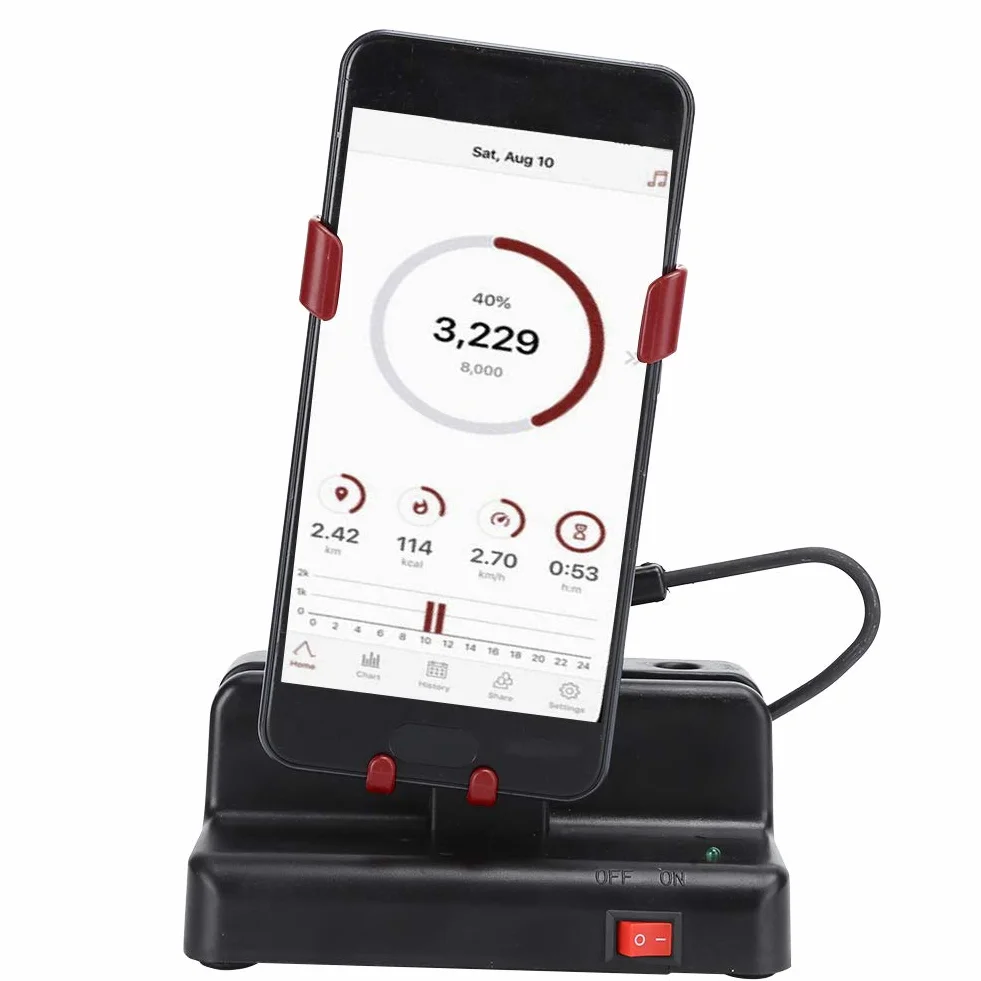 Podomètre pour Téléphone Portable Shaker Automatiquement, Compteur de Pas 6,1 x 4,6 Pouces Rouge Foncé