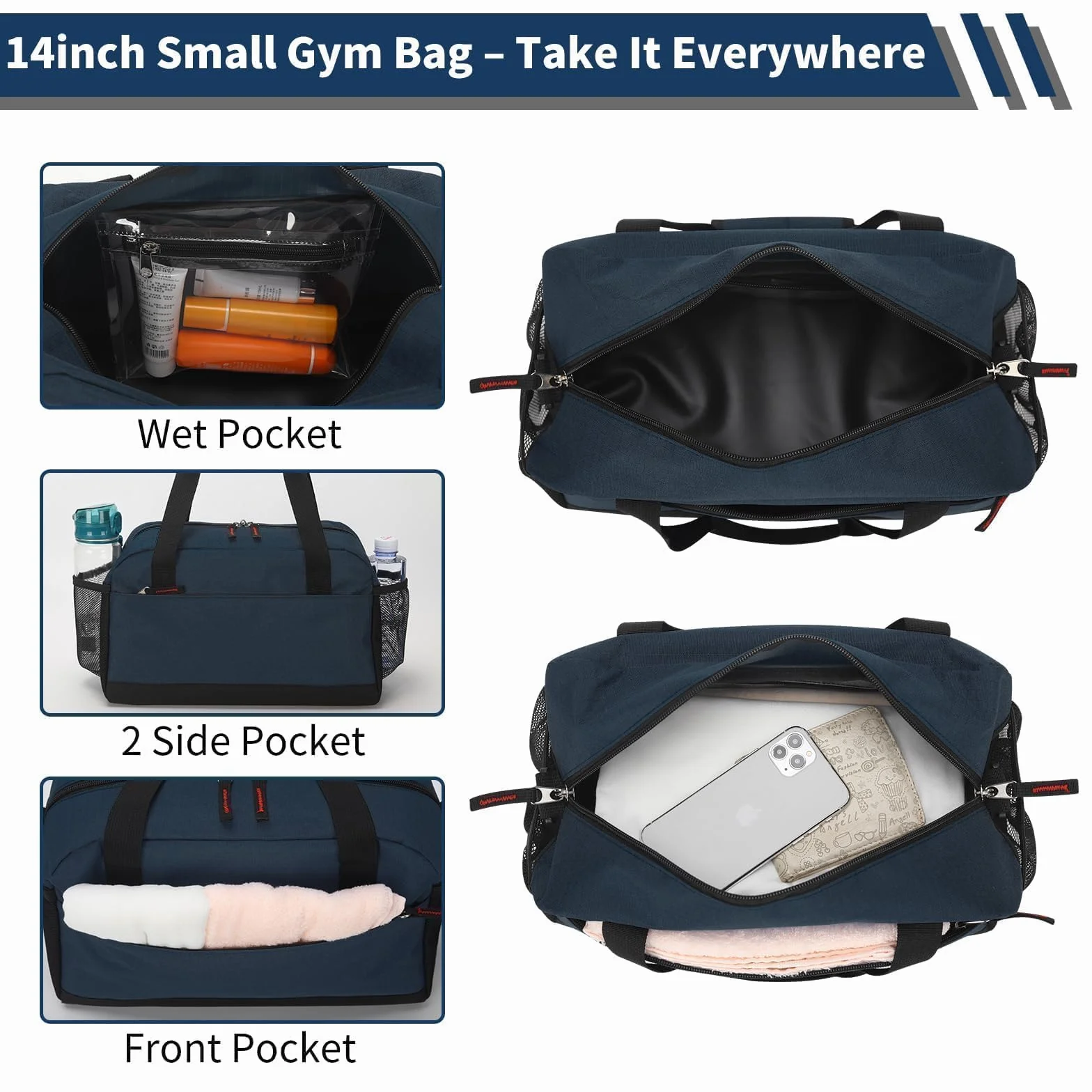 Petit Sac de Sport avec Poche Humide
