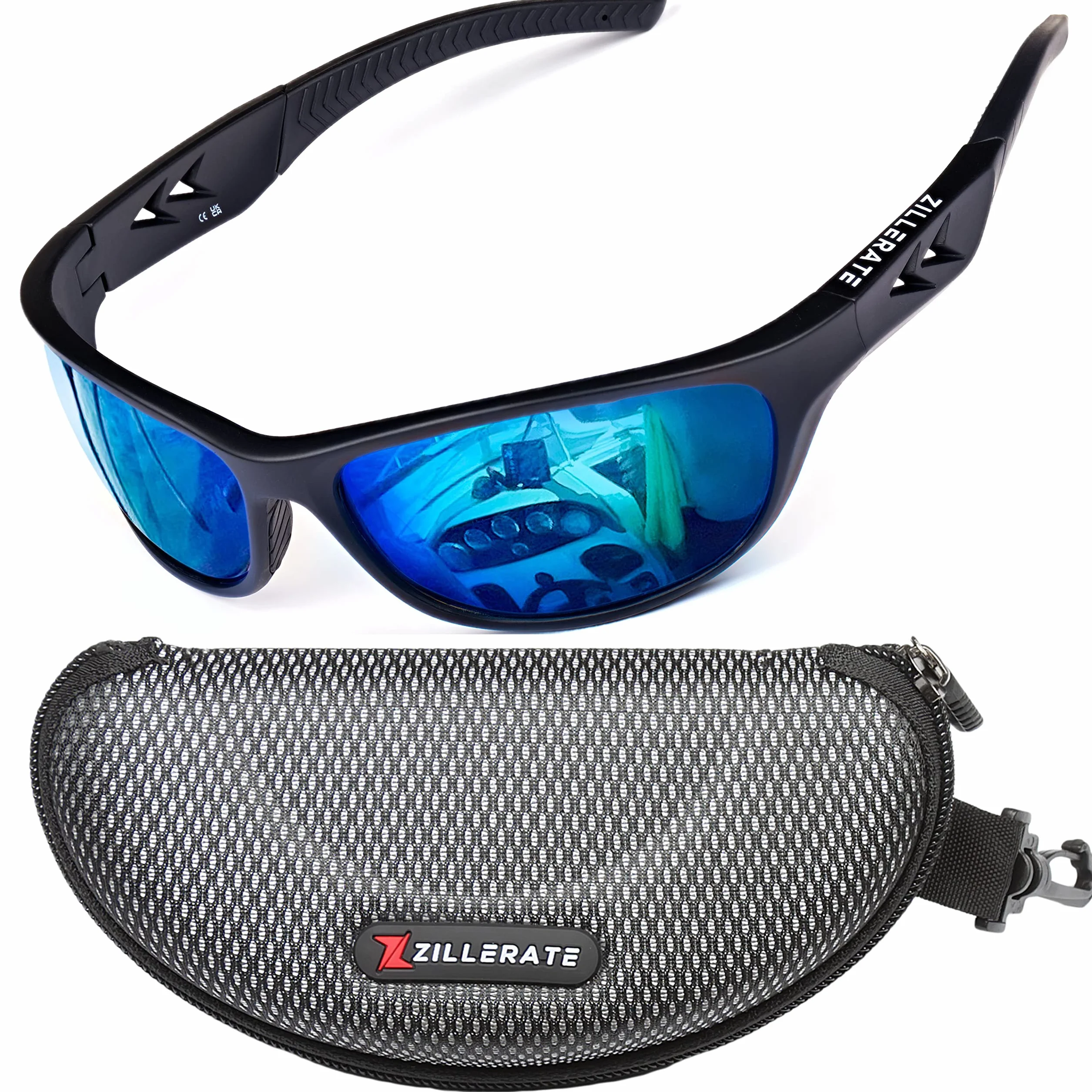 ZILLERATE Lunettes de Soleil Sport Polarisées Homme Femme Protection UV400 TR90