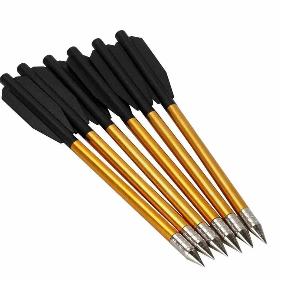Aluminium flèches de boulons d'arbalète 6,25 Pouces pour 50 LB / 80 LB, Paquet de 12