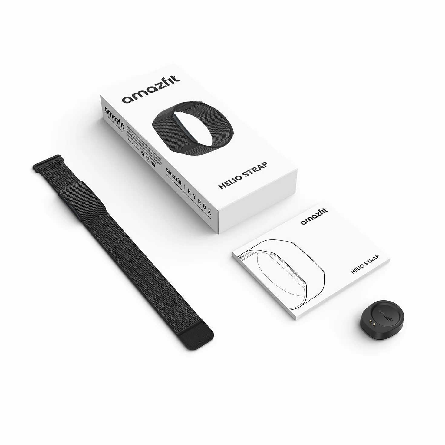 Amazfit Helio Strap Bracelet d'Activité Suivi Sommeil Cardio 10 Jours Batterie 50+ Modes de Sport Musculation Course Hyrox Tracker d'Activité Android iOS