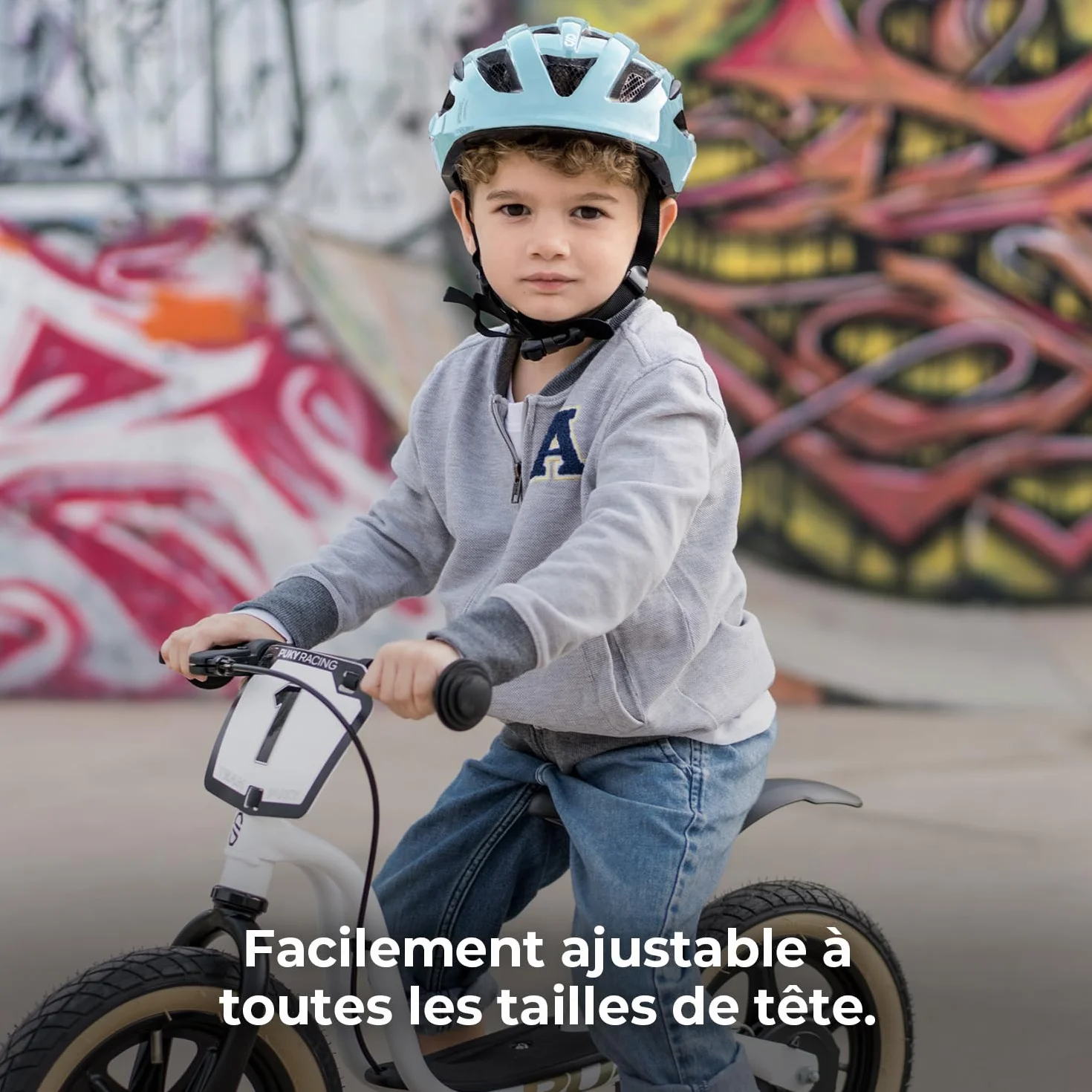 Puky casque de vélo enfant 48-55 cm 220 g protection ventilation 360° module lumineux