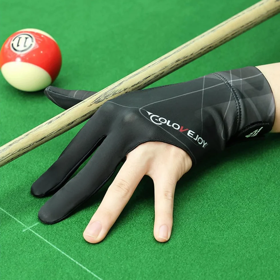Gants de Billard Snooker à Trois Doigts Professionnel Main Gauche