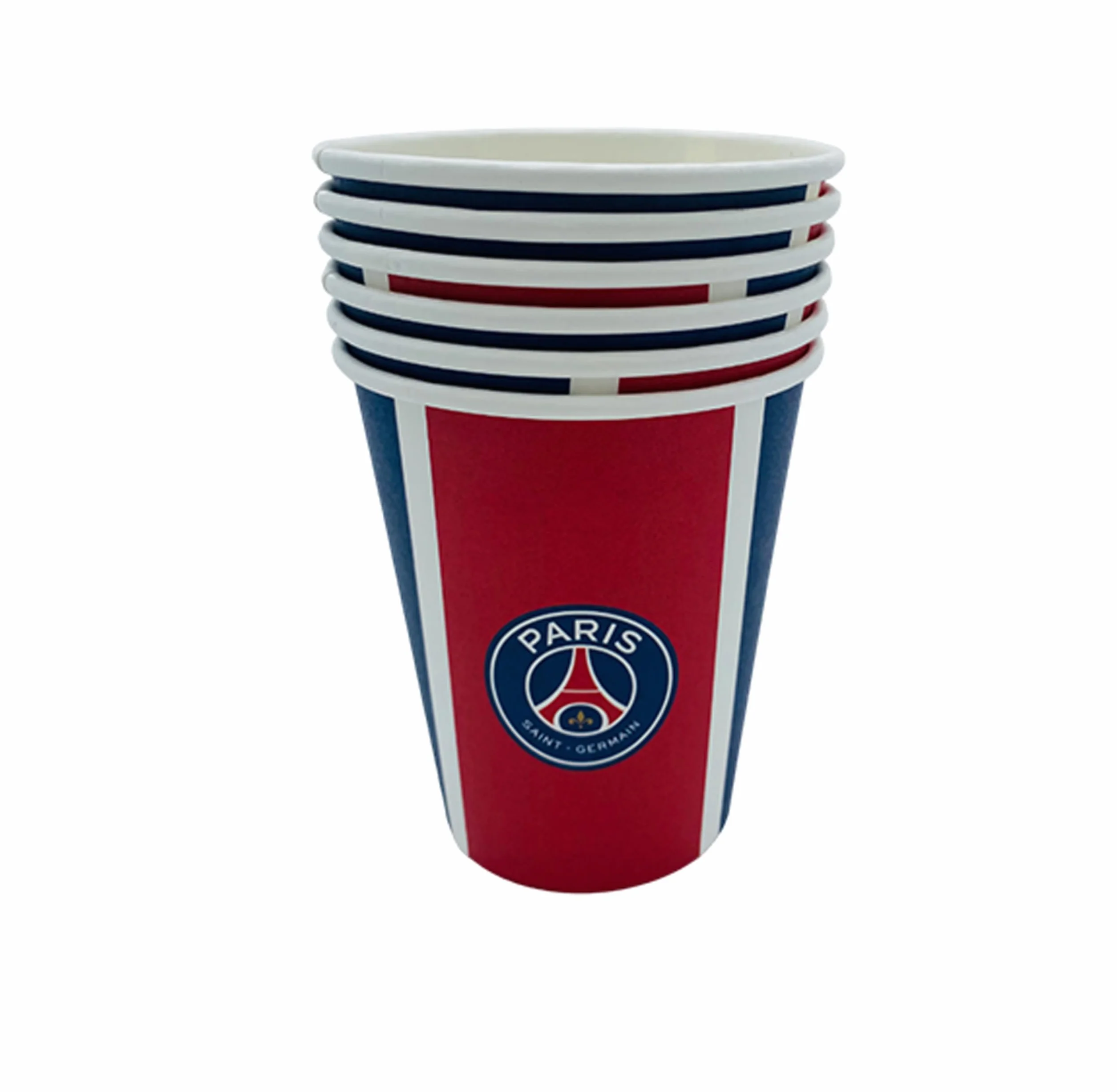PARIS SAINT GERMAIN PSG 6 x verre gobelet jetable 25cl Collection officielle