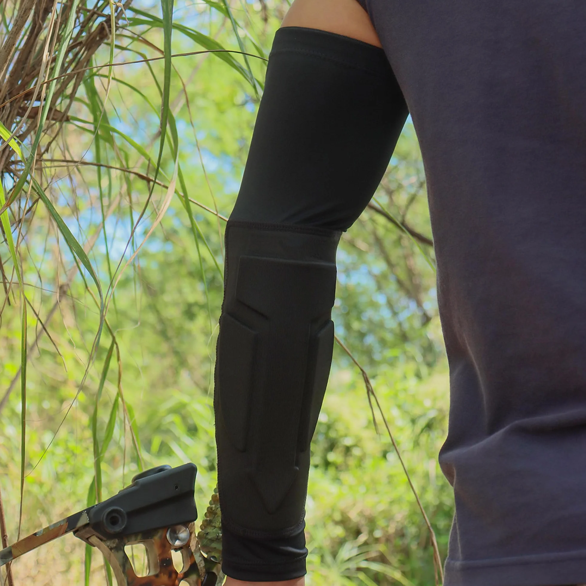 Protège-bras d'archerie élastique réglable couverture complète pour chasseur adulte jeune