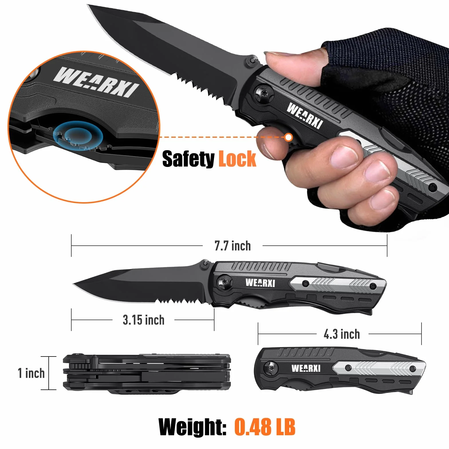 Couteau de Survie Pliant Multifonction 13 en 1, Couteau Suisse de Poche pour Camping Randonnée Outdoor