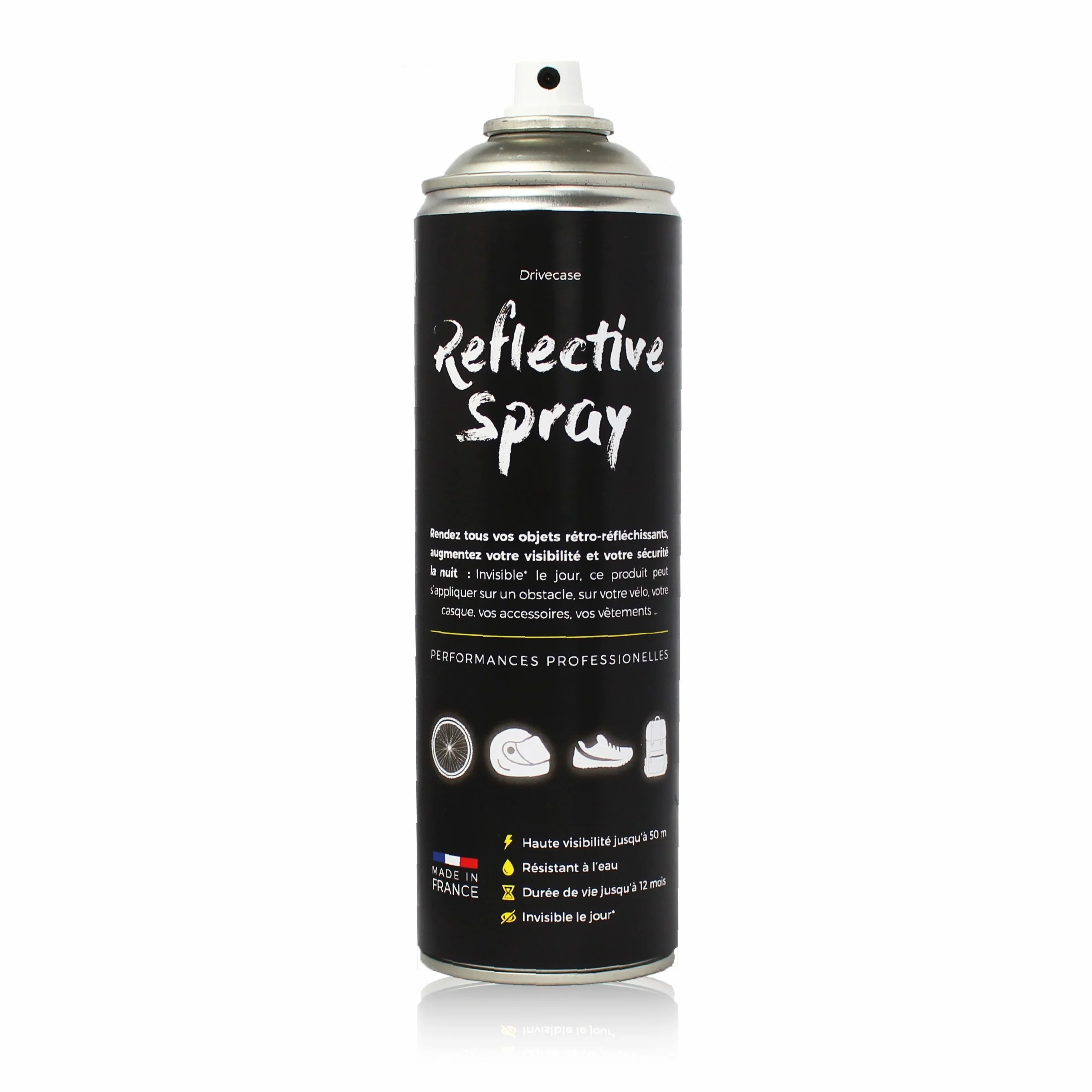 Reflective Spray Cyclistes Piétons 500 ML Très Peu Visible Jour