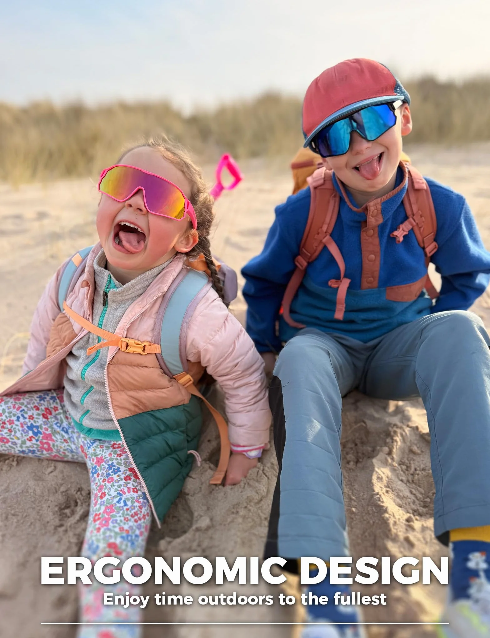 Lunettes de Soleil Polarisées Enfants ROCKBROS UV400 Cyclisme TR90 Léger Protection