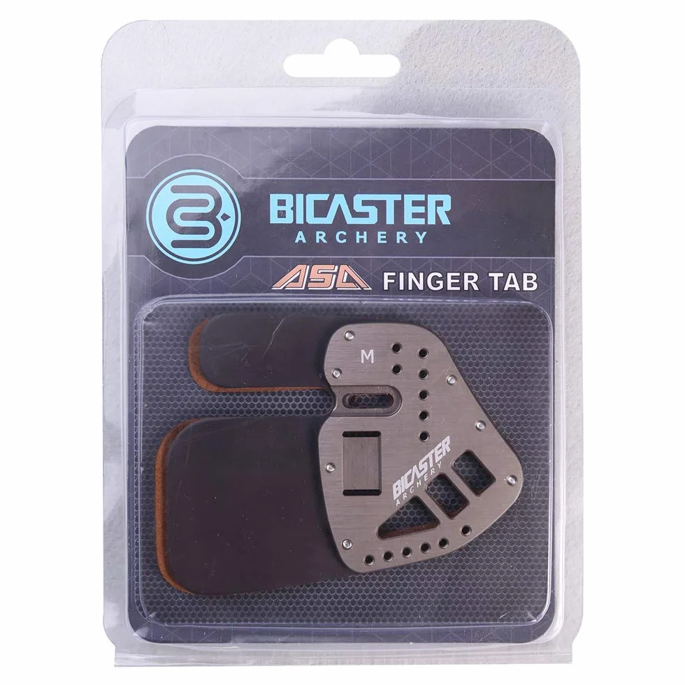 Bicaster Tongs de doigt pour gaucher en cuir véritable avec plaque aluminium réglable