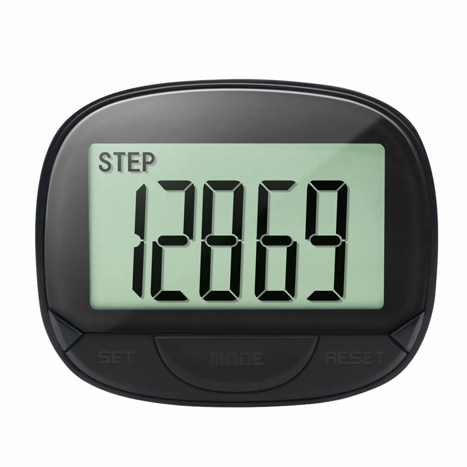 Podomètre numérique 55 mm avec horloge, compteur de pas précis, distance, calories