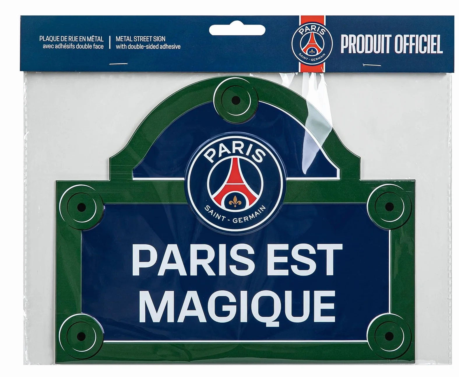 PSG Plaque de Rue Collection Officielle Paris Saint Germain Football Ligue 1 Taille 25 x 20 cm
