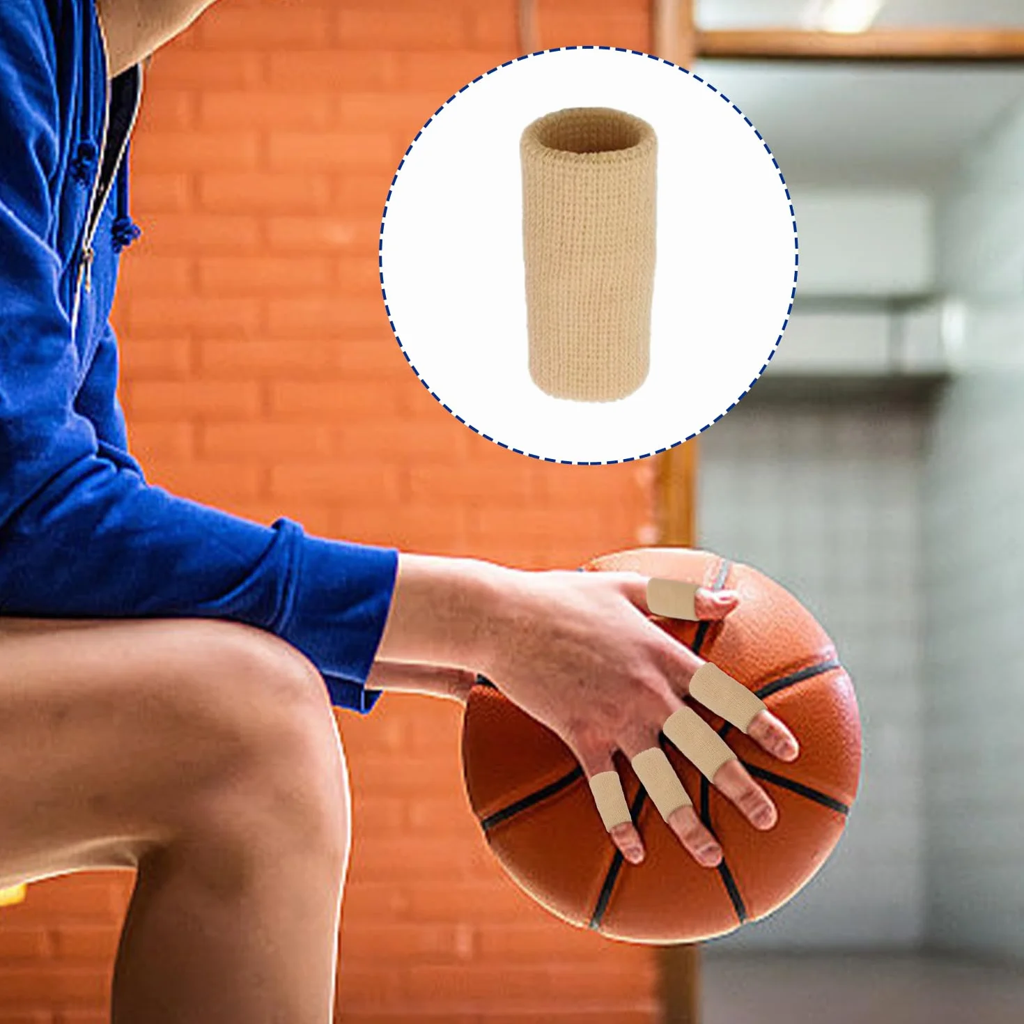 Manchons de Protection des Doigts Élastiques 30 Pièces pour Sport Basket-Ball Volleyball