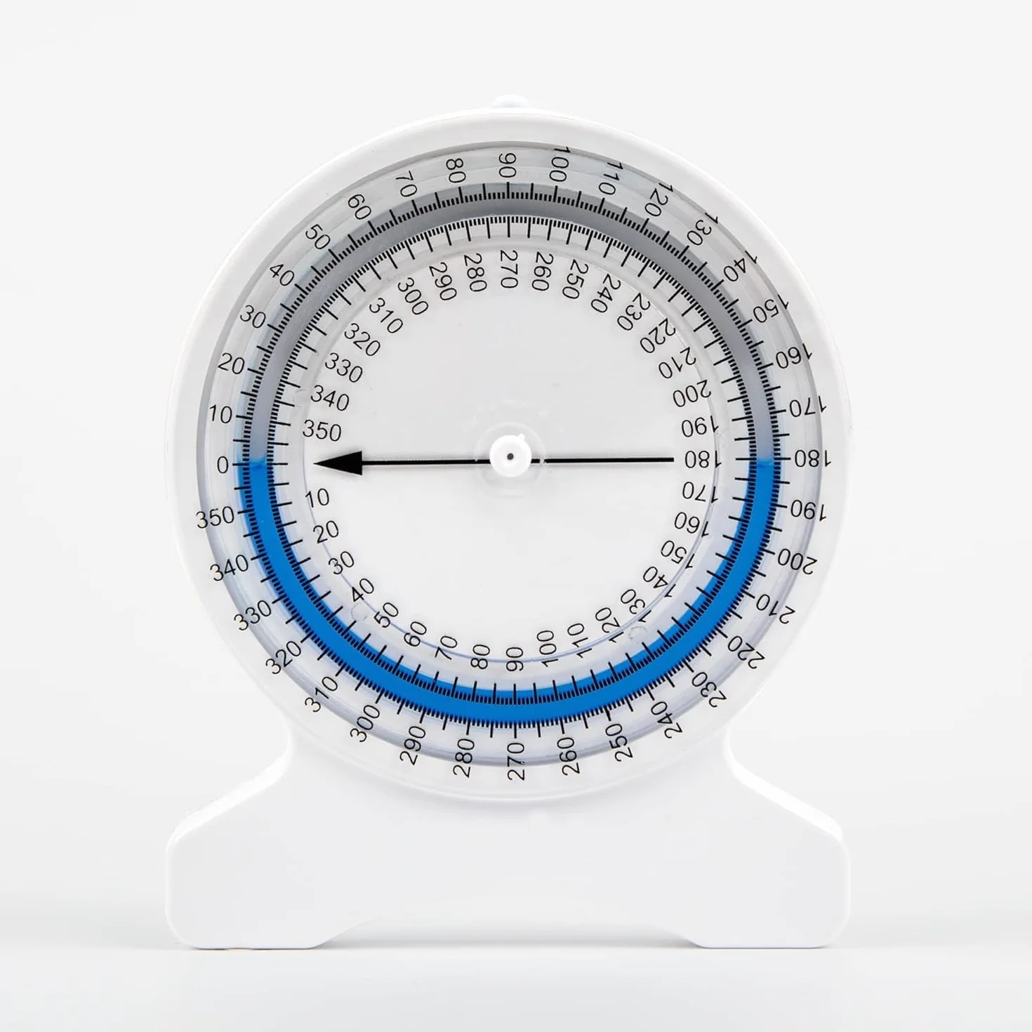 Jauge d'Inclinomètre 0-360 Degrés, Inclinomètre de Physiothérapie à Rotation Facile, Étanchéité, Bulle Résistante aux Rayures