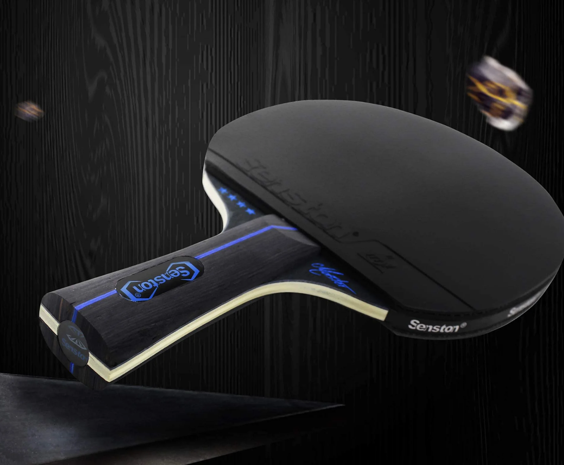 Senston Raquette ping Pong Professionnel, 2 Raquettes de Tennis de Table et 3 balles