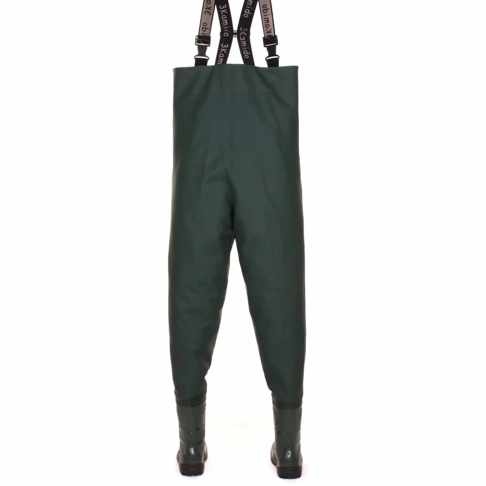 Jeunesse Cuissardes de pêche Waders Junior Noir Vert 36-39 EU Bretelles durables Bottes Poitrine échassiers Semelle Solide Sac Transport