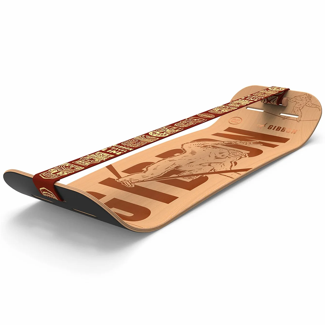 Gibbon Slacklines GIBOARD Set de Table Roots Rocker Travel Mixte-Adulte Marron Standard
