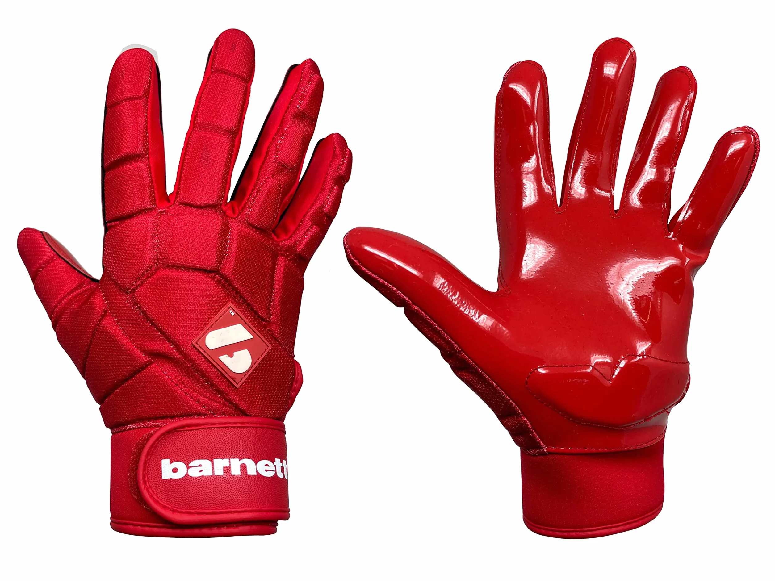 BARNETT FKG-03 Gants de Football Haut Niveau Linebacker Rouge