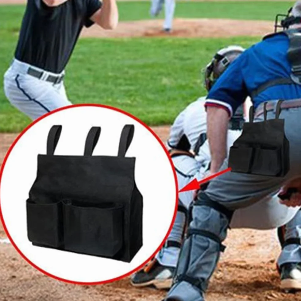 Sac d'équipement d'arbitre de baseball en polyester avec grande balle molle et 3 sangles légères