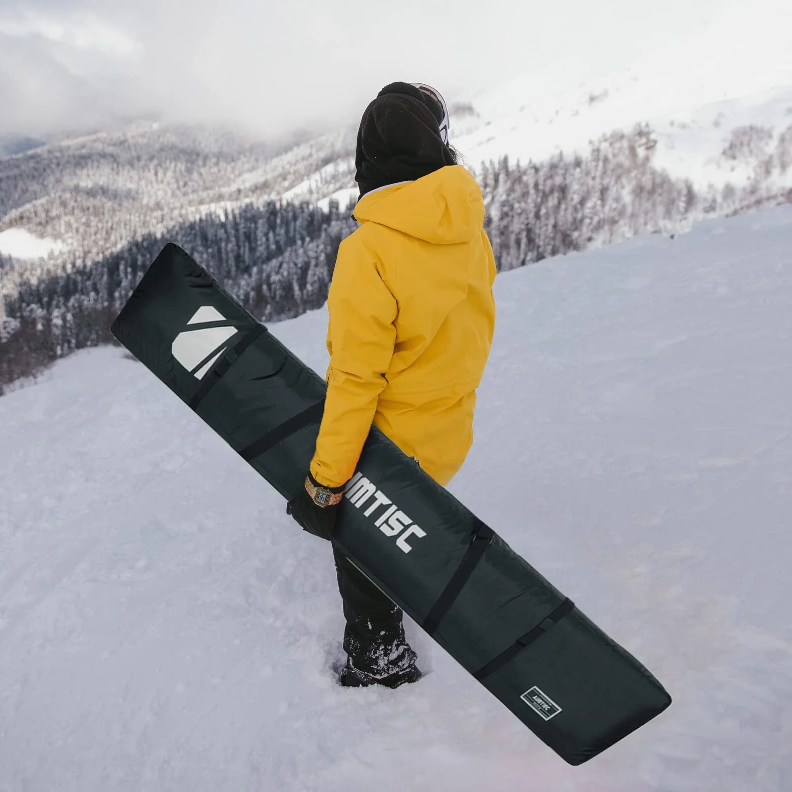 Sac de Sport d'Hiver Rembourré pour Transporter Les Skis avec Poignée Réglable